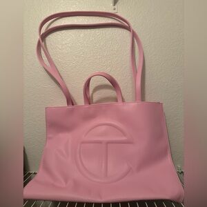 Authentic Telfar Large Bubblegum Pink Shopping Bag